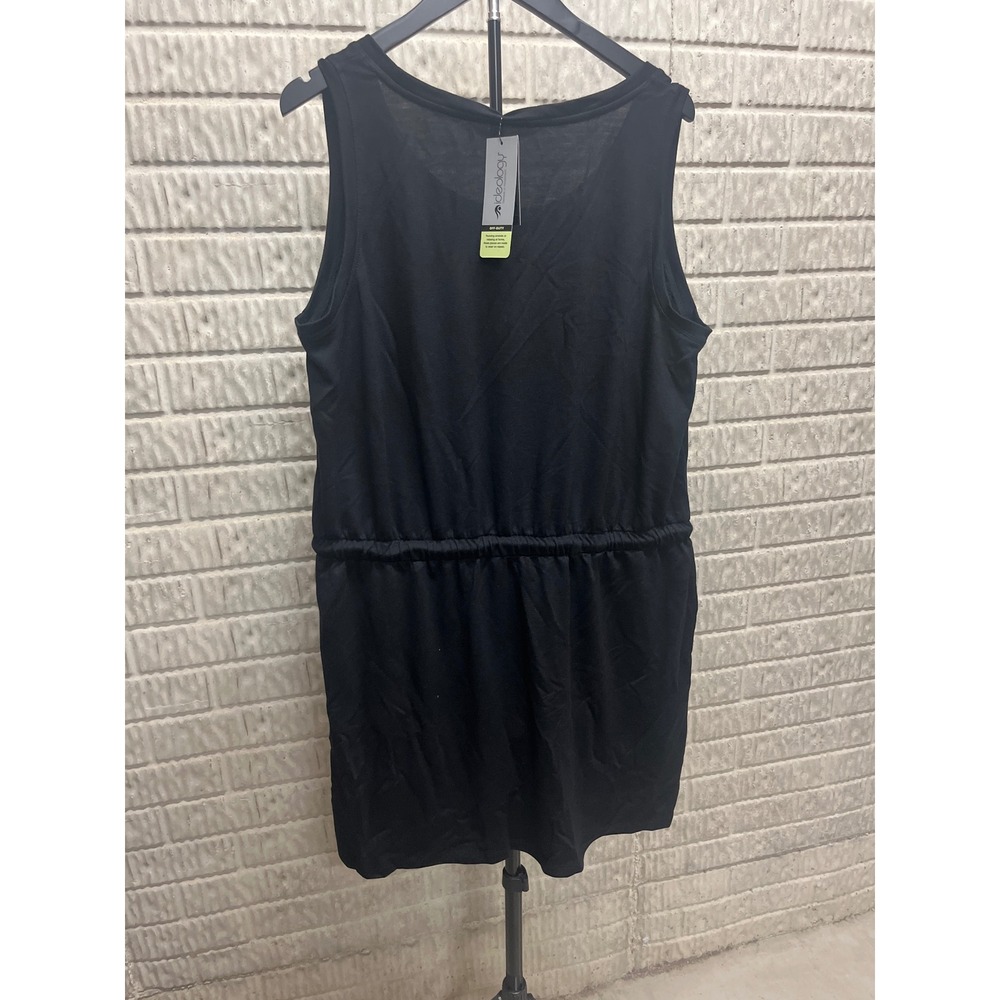 Ideology Womens Plus 1X Deep Black Sleeveless Drawstring Waist Dress 100122146WN - Picture 3 of 5